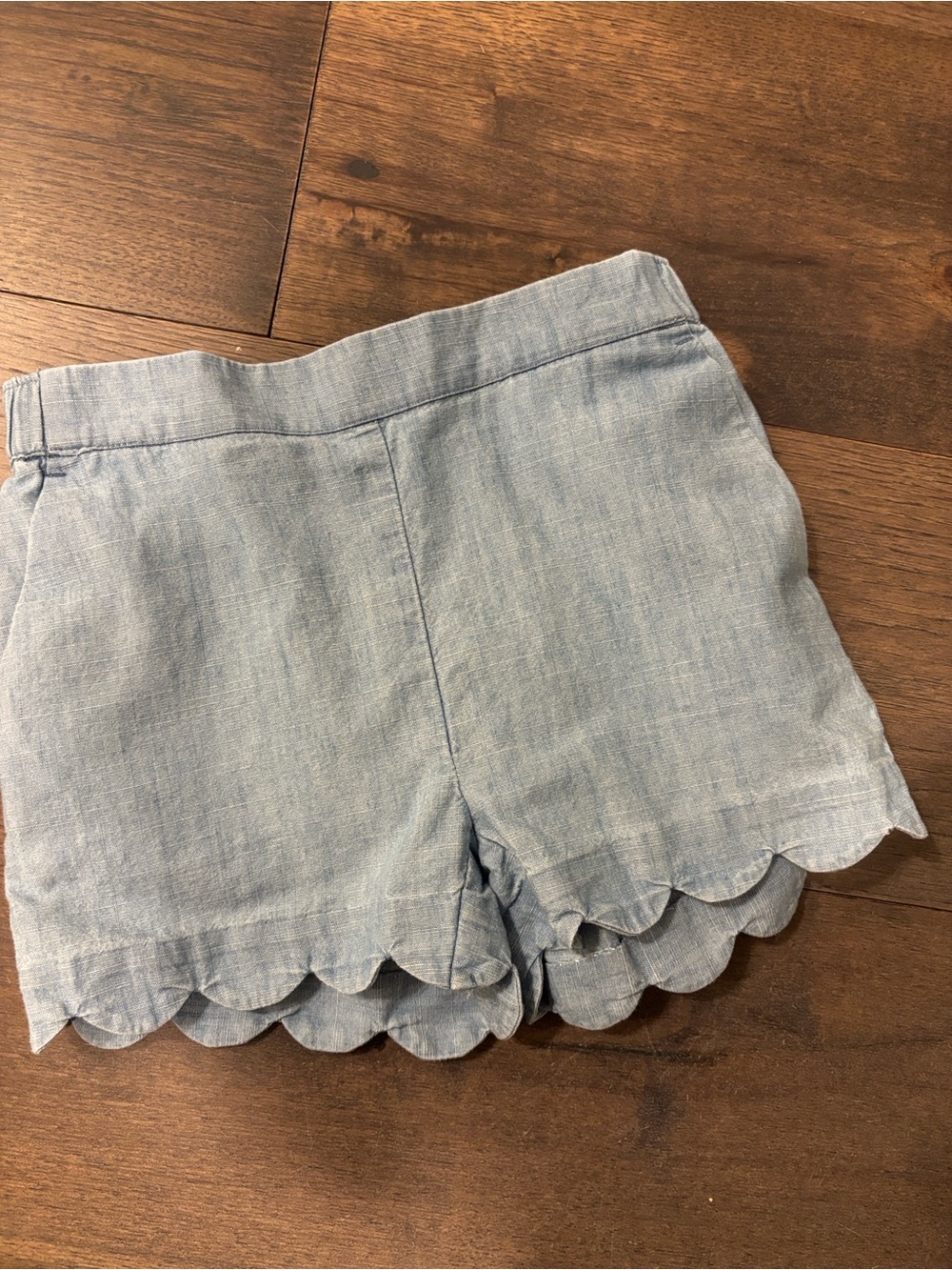 Crewcuts chambray scallop hem pull on shorts
